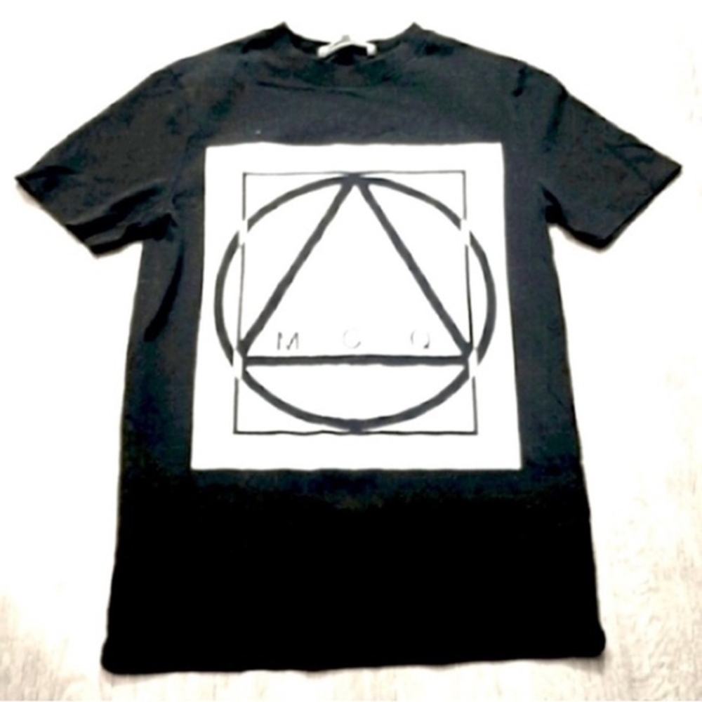 Alexander McQueen Black and White Geometric Tee